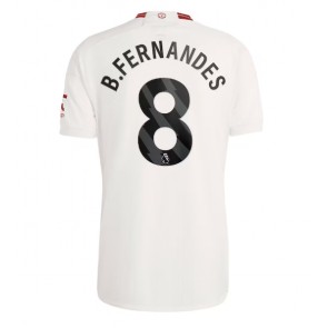 Lacne Muži Futbalové dres Manchester United Bruno Fernandes #8 2023-24 Krátky Rukáv - Tretina